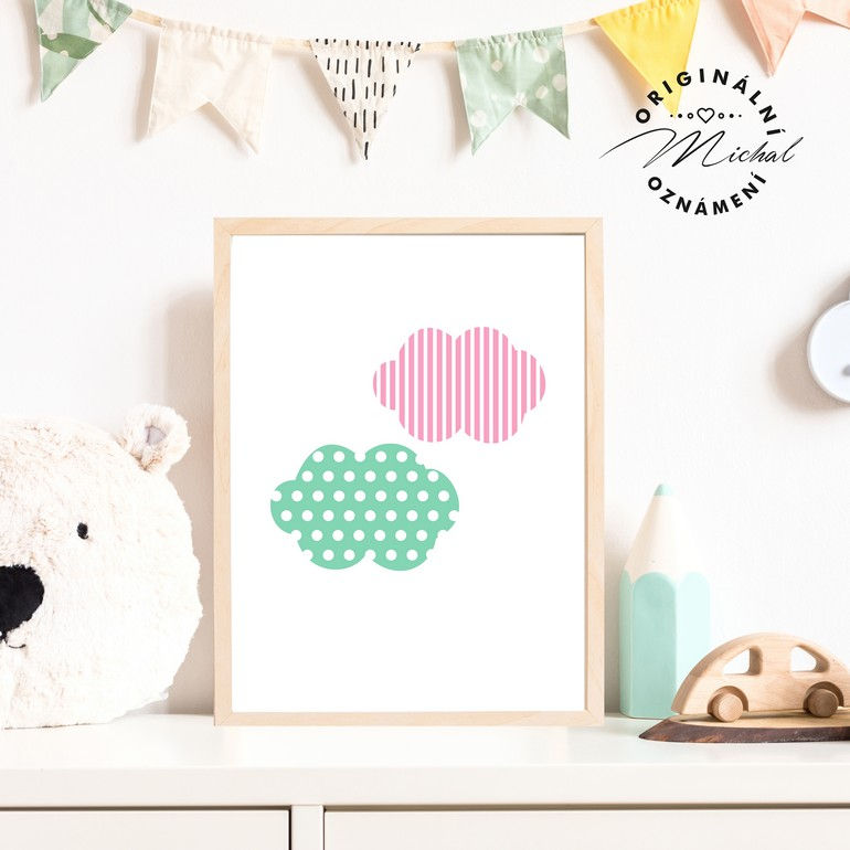 Plakát mráčky pro kluky a holky