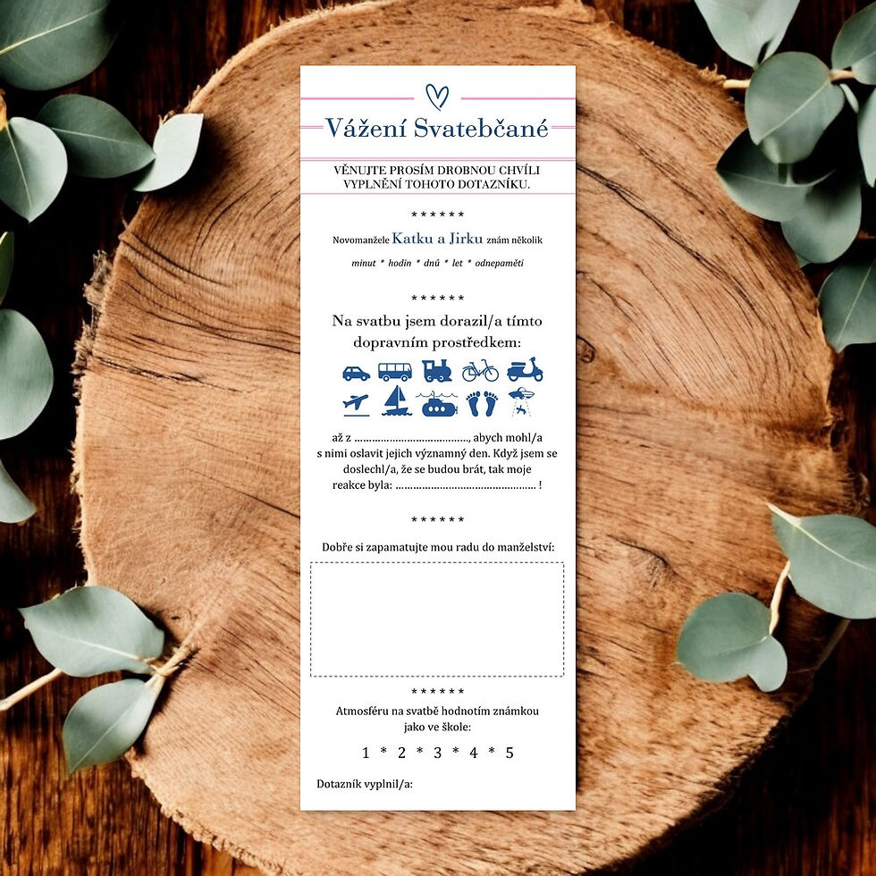 Rady do manželství a svatební dotazník