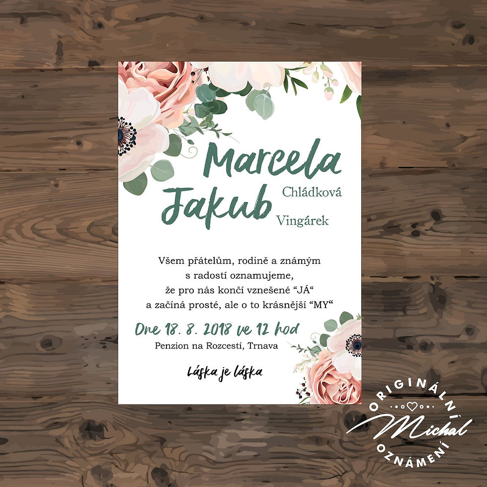 Svatební oznámení