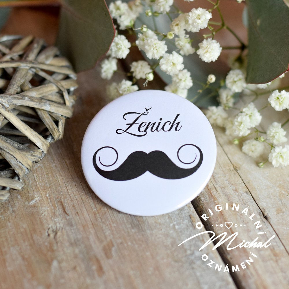 Svatební placka, svatební placky, tým nevěsty, tým ženicha, rozlučka, jména svatebčanů, vývazky