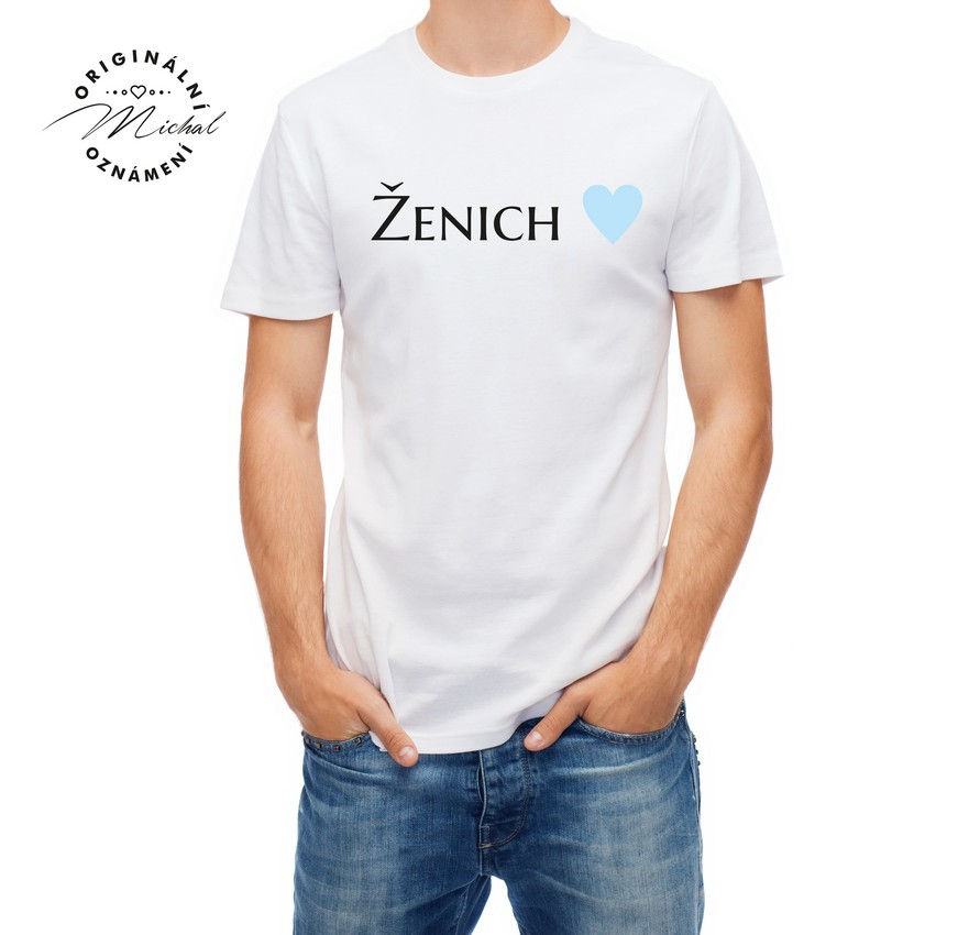 Pánské svatební tričko s potiskem - P1