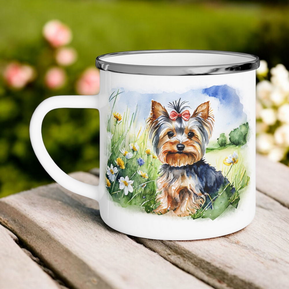 Jorkšírský teriér 02 plecháček/hrneček - oboustranný potisk