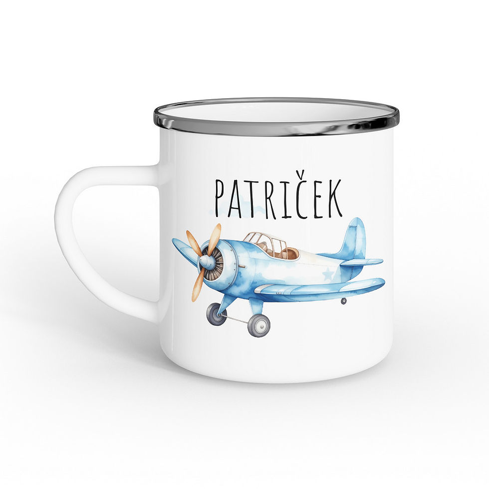633 Letadlo - Plecháček / hrníček se jménem