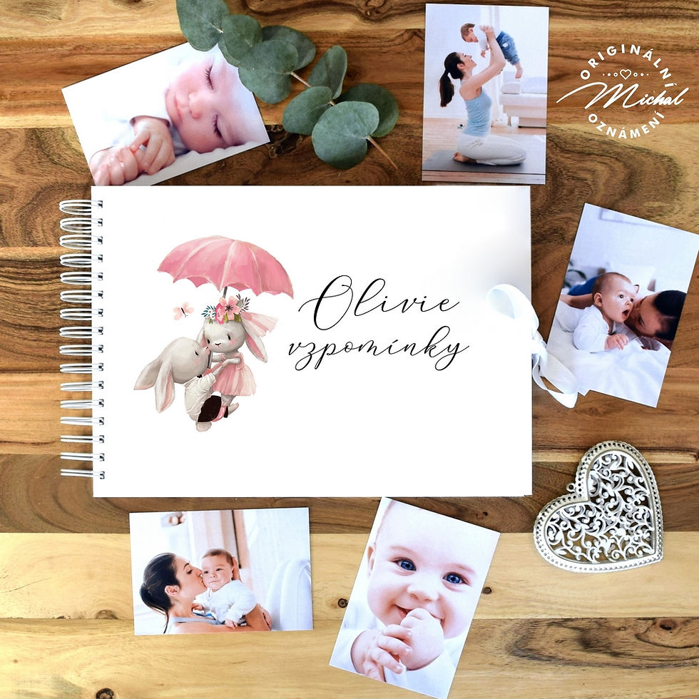 207 Zajíčci s deštníkem - Fotoalbum dětské