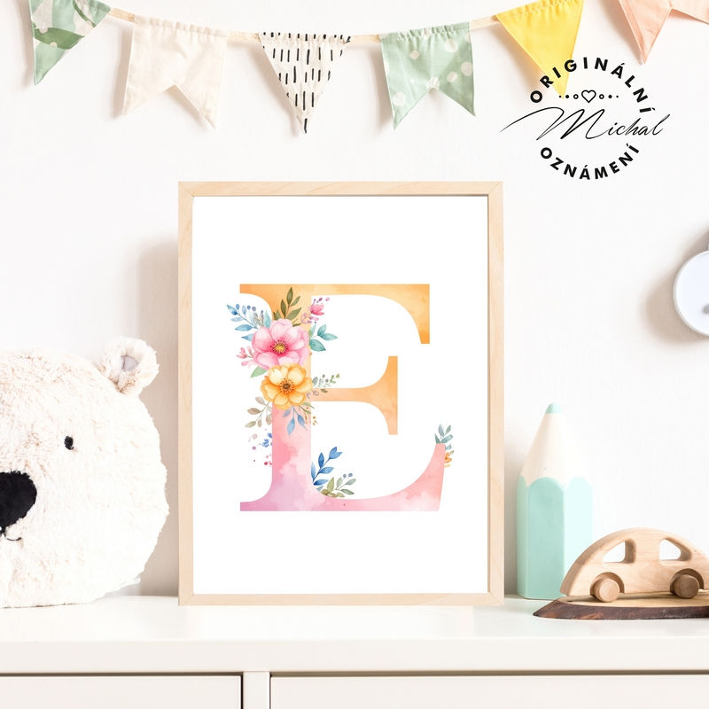 E - Písmena plakát