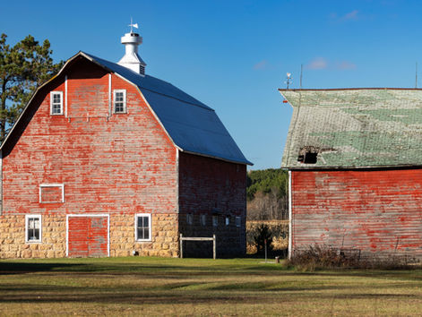 old red barn