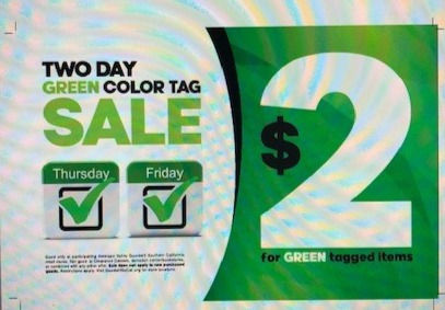 Thumbnail: Color Tag Sale Signs ($2)