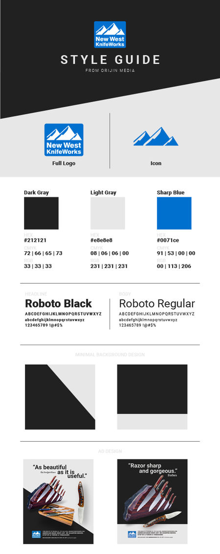 New West KnifeWorks Style Guide