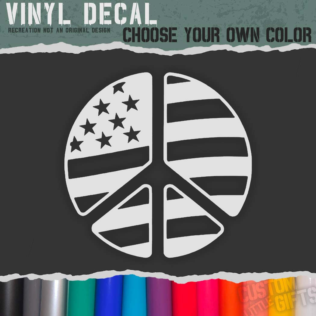 Peace Flag - Vinyl Decal