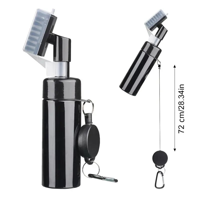 Thumbnail: Golf Clean Brush Portable Golf Club Groove Brush With Push Type Water Bottle