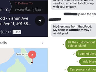 Takkan Nak Berenang? Grab Rider Temui Jalan Buntu Disuruh Hantar Makanan Ke Pulau Seletar