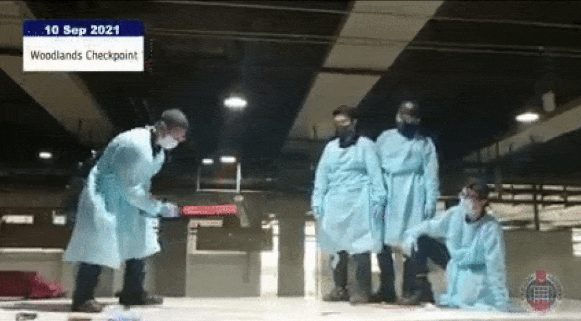 In true border patrol hero style, the officers brought out a hammer to tear apart the roof of the lorry to confirm their suspicions.