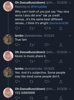 Ada pula yang cuba menenangkan keadaan.