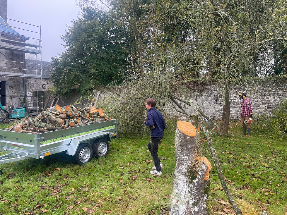 Sixte remplit la remorque