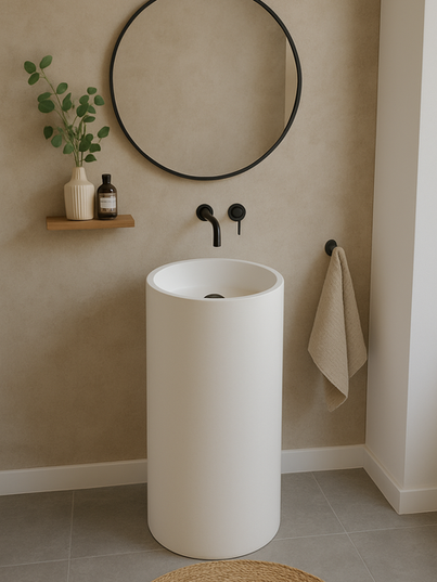 Imagen ambiente de lavabo tótem