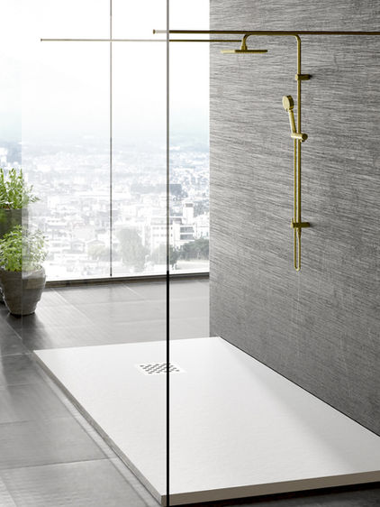 Imagen de Plato de ducha Terra en ambiente de baño