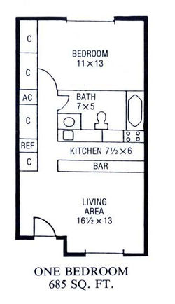 1 Bedroom Floor Plan