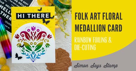 Simon Says Stamp - FOLK ART FLORAL MEDALLION Card