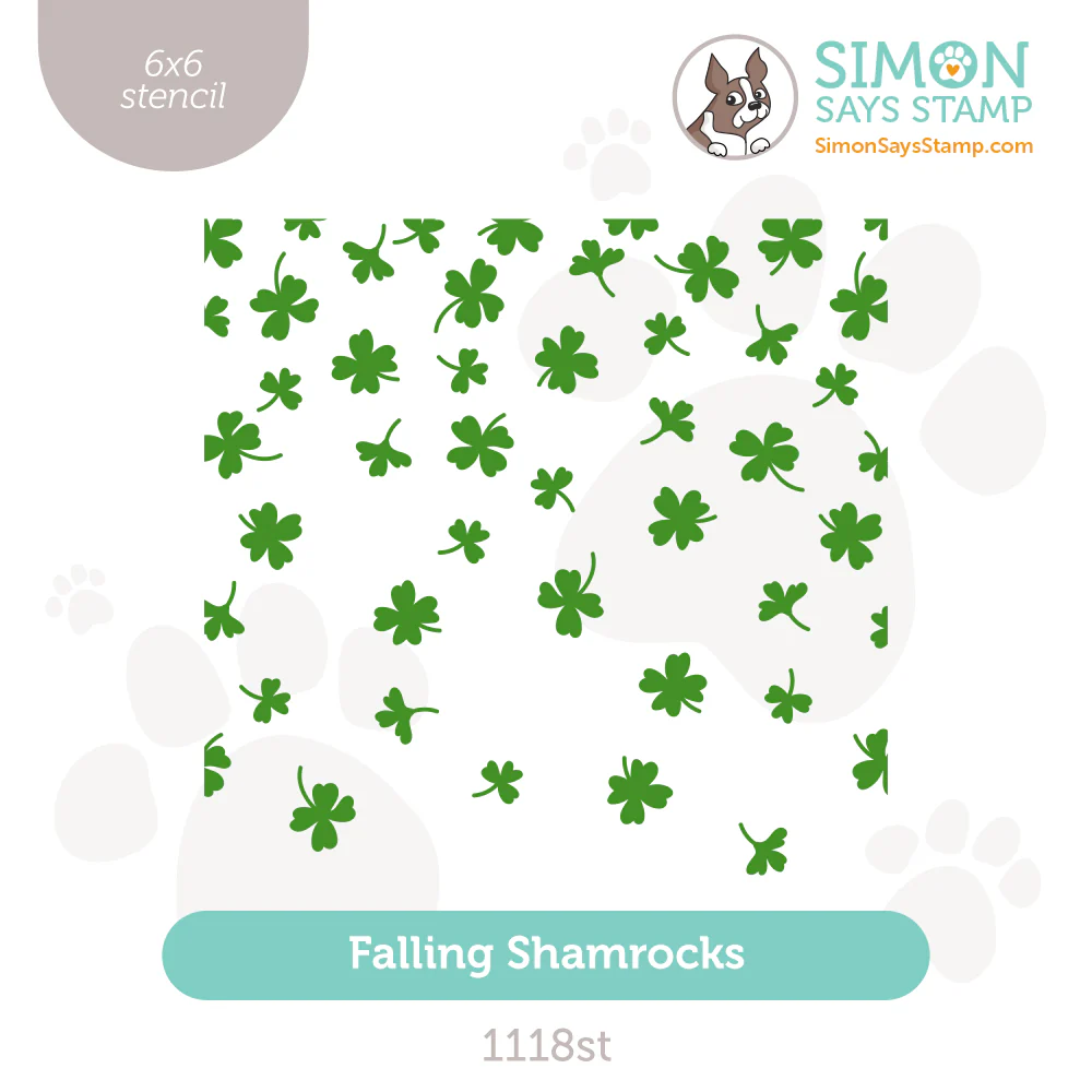 Falling Shamrocks Stencil