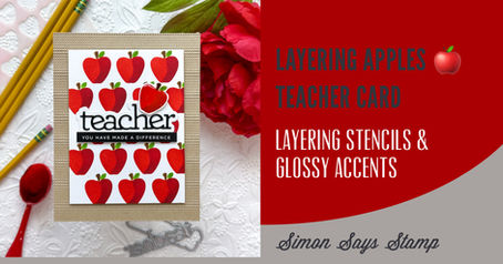 Simon Says Stamp - Layered Apples Teacher Card