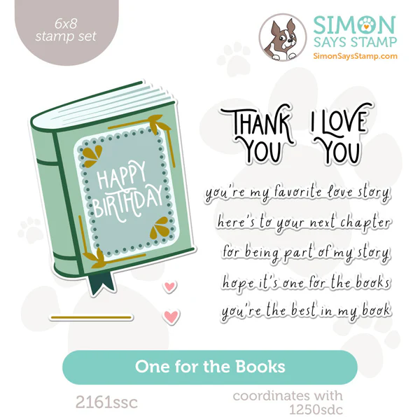 The Simon Says Stamp One for the Books stamp set is perfect for book lovers and creative storytellers alike! This versatile set features layered images that let you design custom books with different title greetings, spine colors, pages, and cover embellishments. Whether you're stacking them, lining them up on a shelf, or featuring a single book as a focal point, the possibilities are endless.