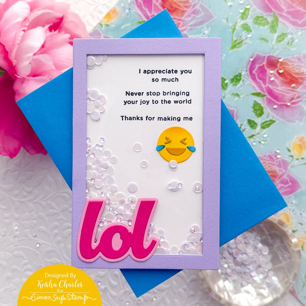 Bright butterfly card with embossed, colorful patterns; a textured gold butterfly; and "hey sunshine" text. Green envelope and floral decor.