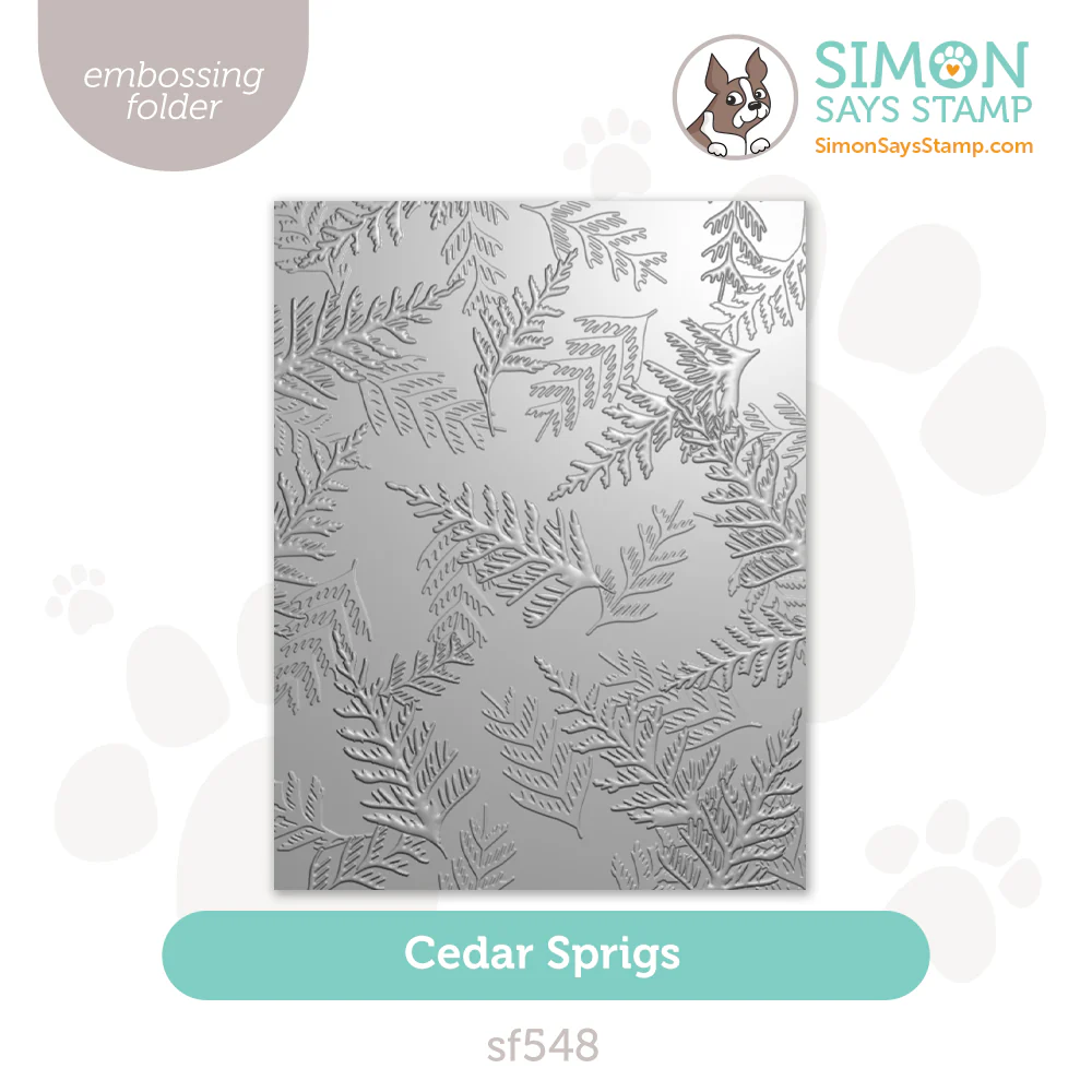 cedar sprigs embossing folder