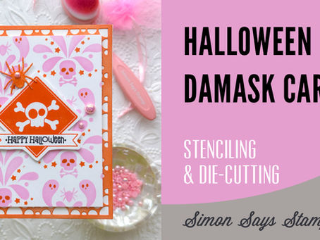 Simon Says Stamp - HALLOWEEN DAMASK Card