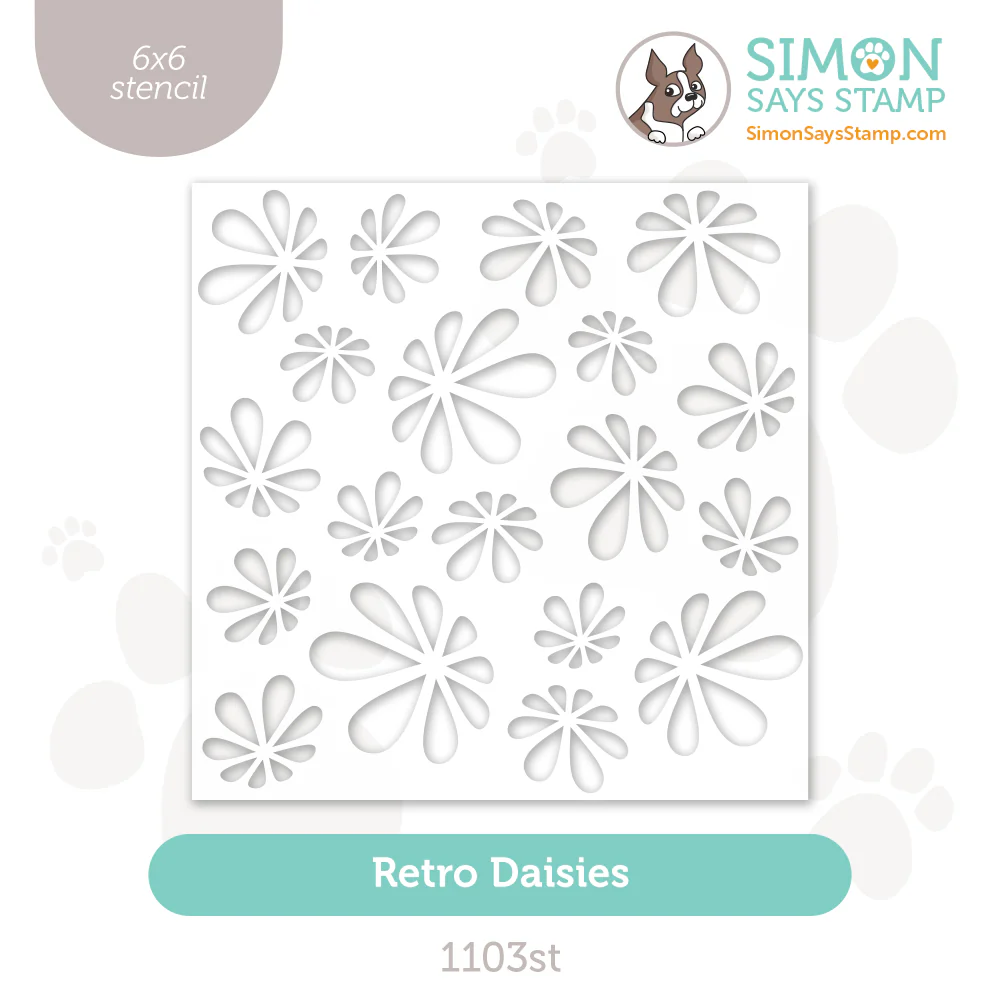 Retro Daisies Stencil