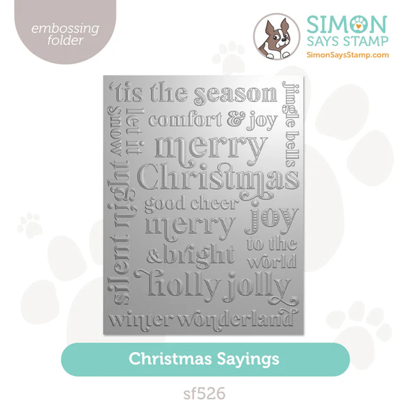 Christmas Sayings Embossing Folder
