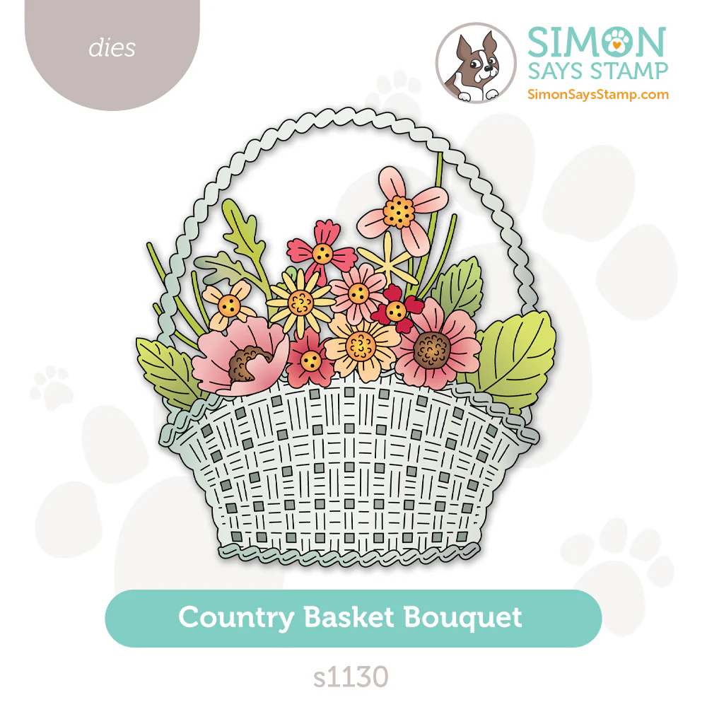 country basket bouquet die set
