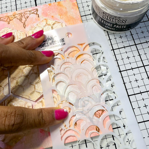Stenciling on background