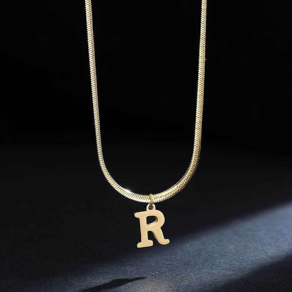 Thumbnail: InitialGlow™ Letter Necklace Gold