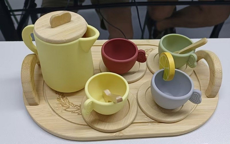 Thumbnail: Baby Wooden Montessori Toys Playing House Afternoon Tea Set Model Puzzle Toys Fo