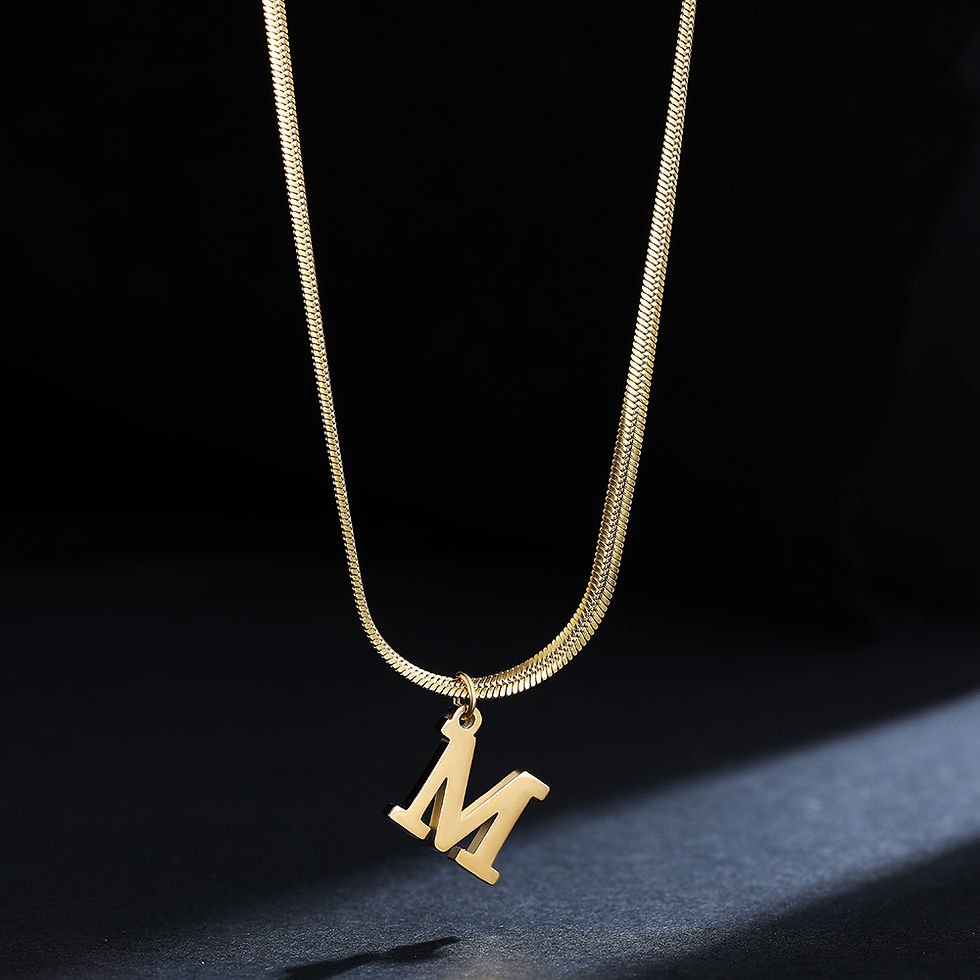 Thumbnail: InitialGlow™ Letter Necklace Gold