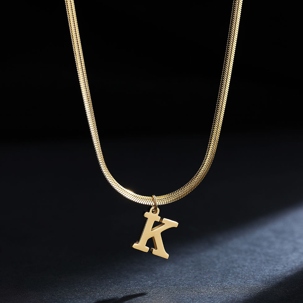 Thumbnail: InitialGlow™ Letter Necklace Gold