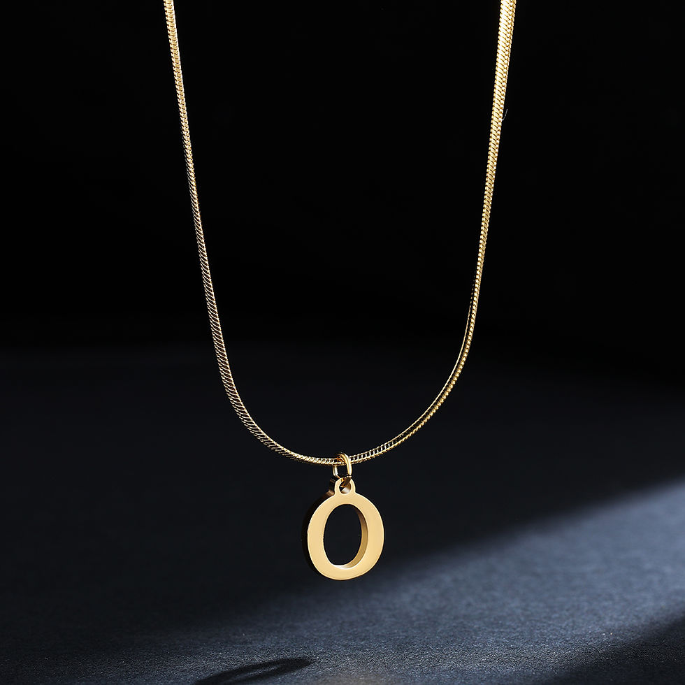 Thumbnail: InitialGlow™ Letter Necklace Gold