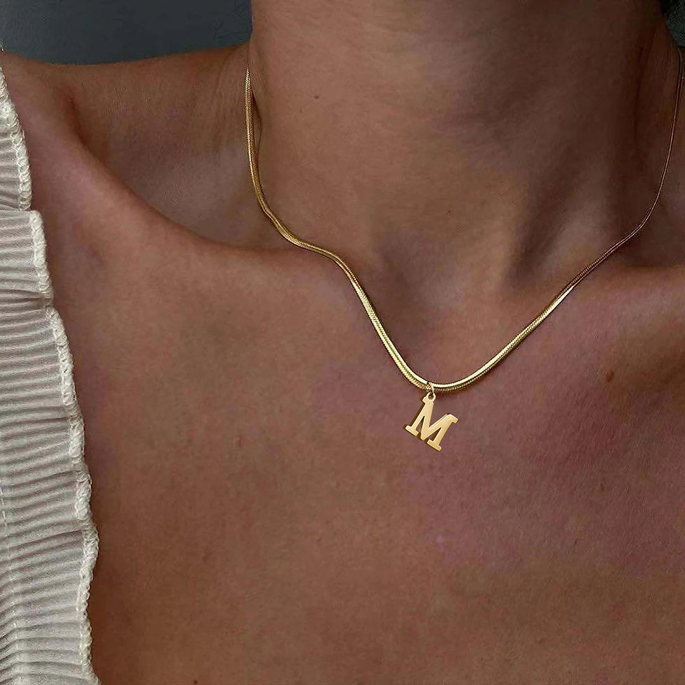 Thumbnail: InitialGlow™ Letter Necklace Gold