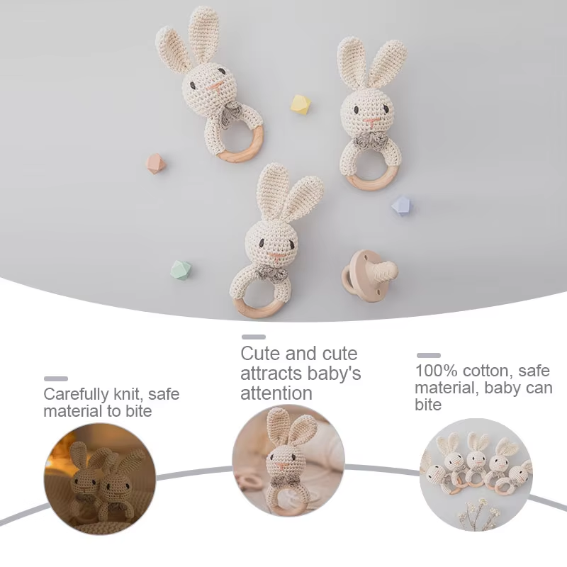 Thumbnail: BunnyRing™ Crochet Rattle Natural