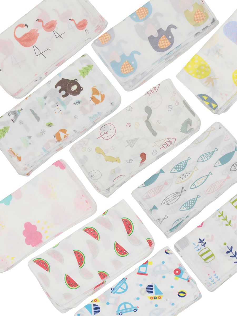 Thumbnail: SafetyFirst™ Printed Muslin Cloths 5-Pack