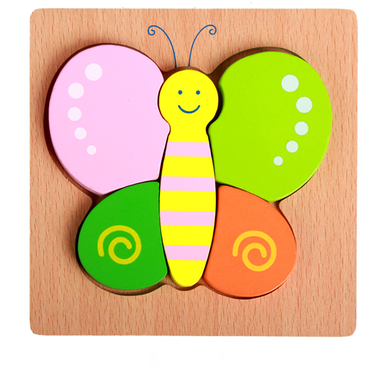 Thumbnail: Montessorri Toys Education Wooden 3D Puzzle Cartoon Animals Learning Cognition I