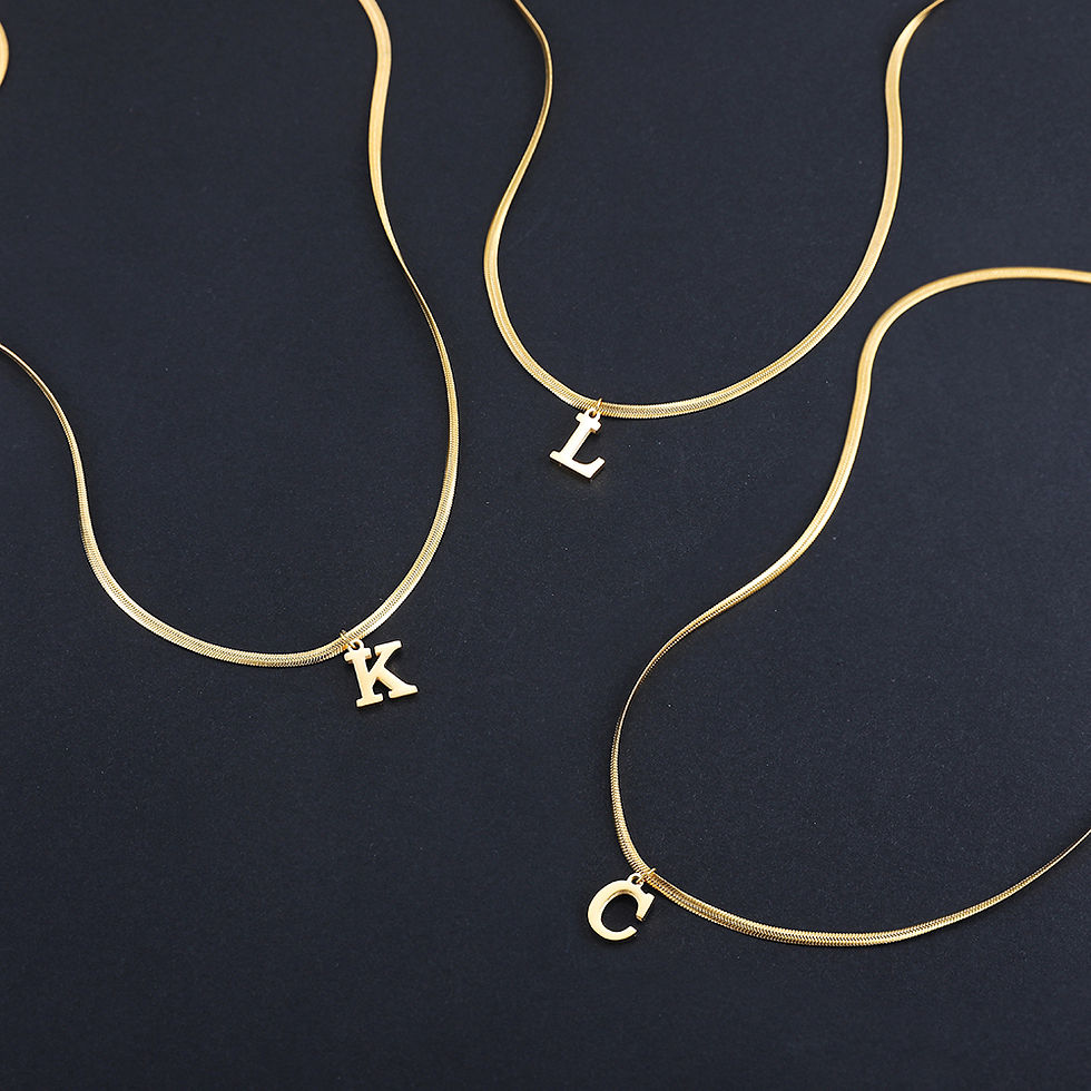 Thumbnail: InitialGlow™ Letter Necklace Gold