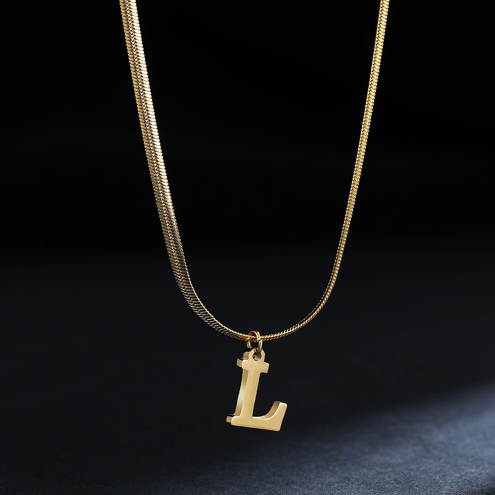 Thumbnail: InitialGlow™ Letter Necklace Gold