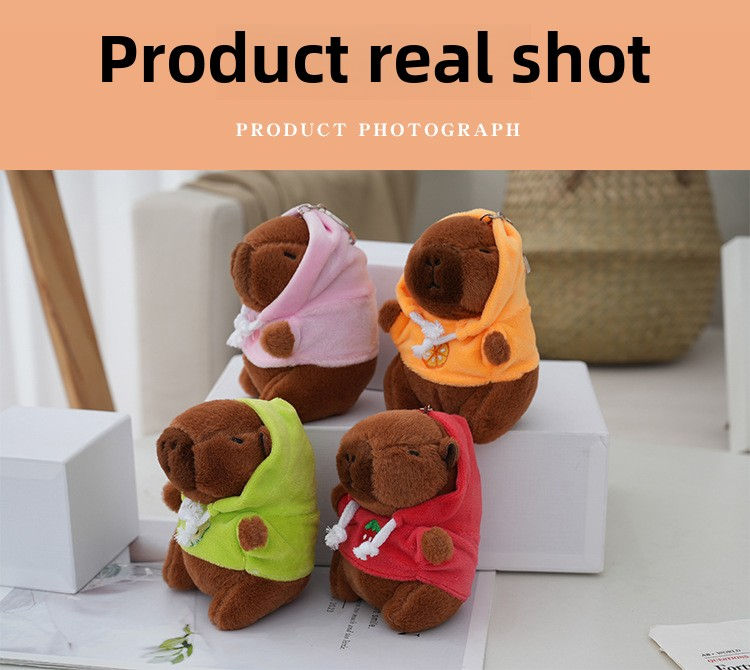 Thumbnail: FruitHood Capybara Plush Keychain