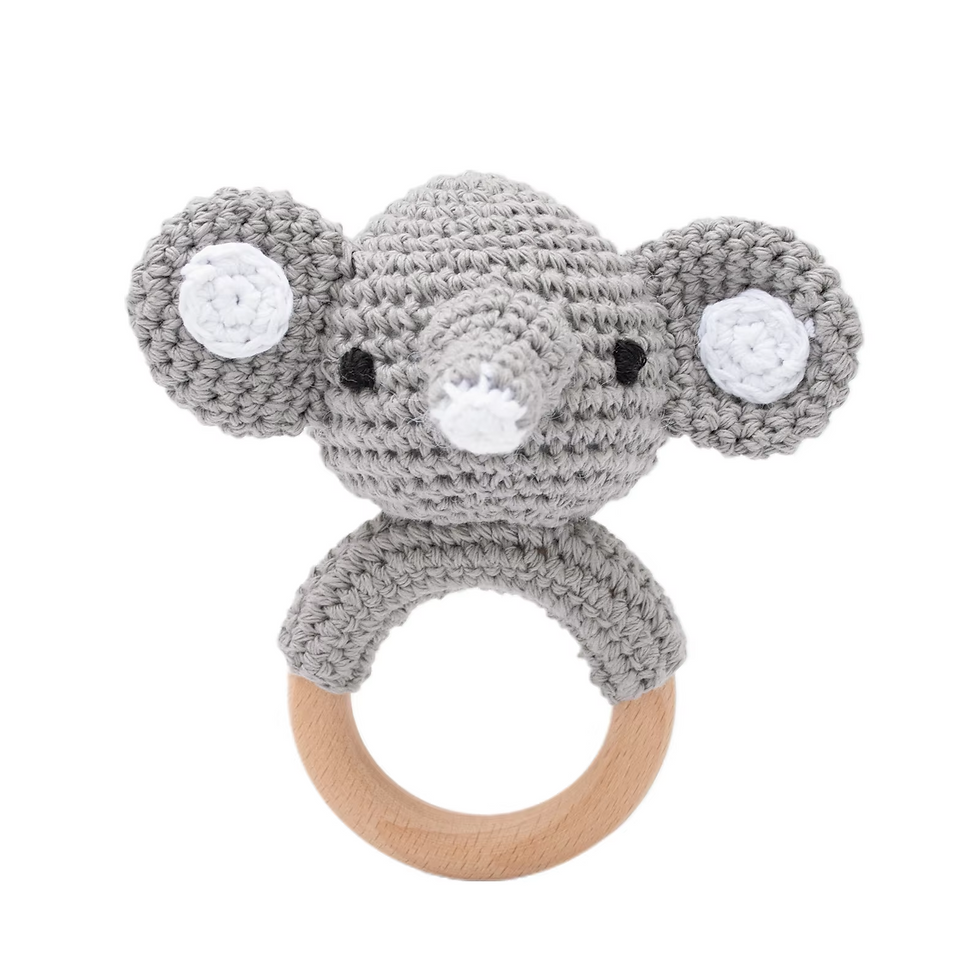 Thumbnail: BunnyRing™ Crochet Rattle Natural