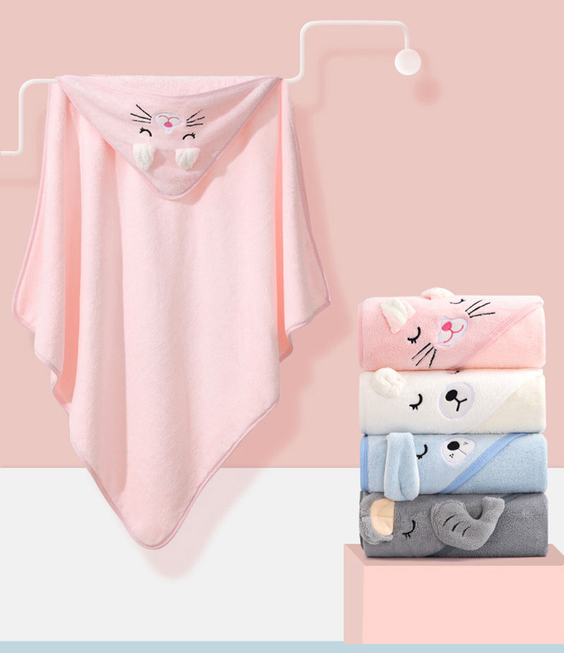 Thumbnail: AnimalHug™ Hooded Baby Towel Collection