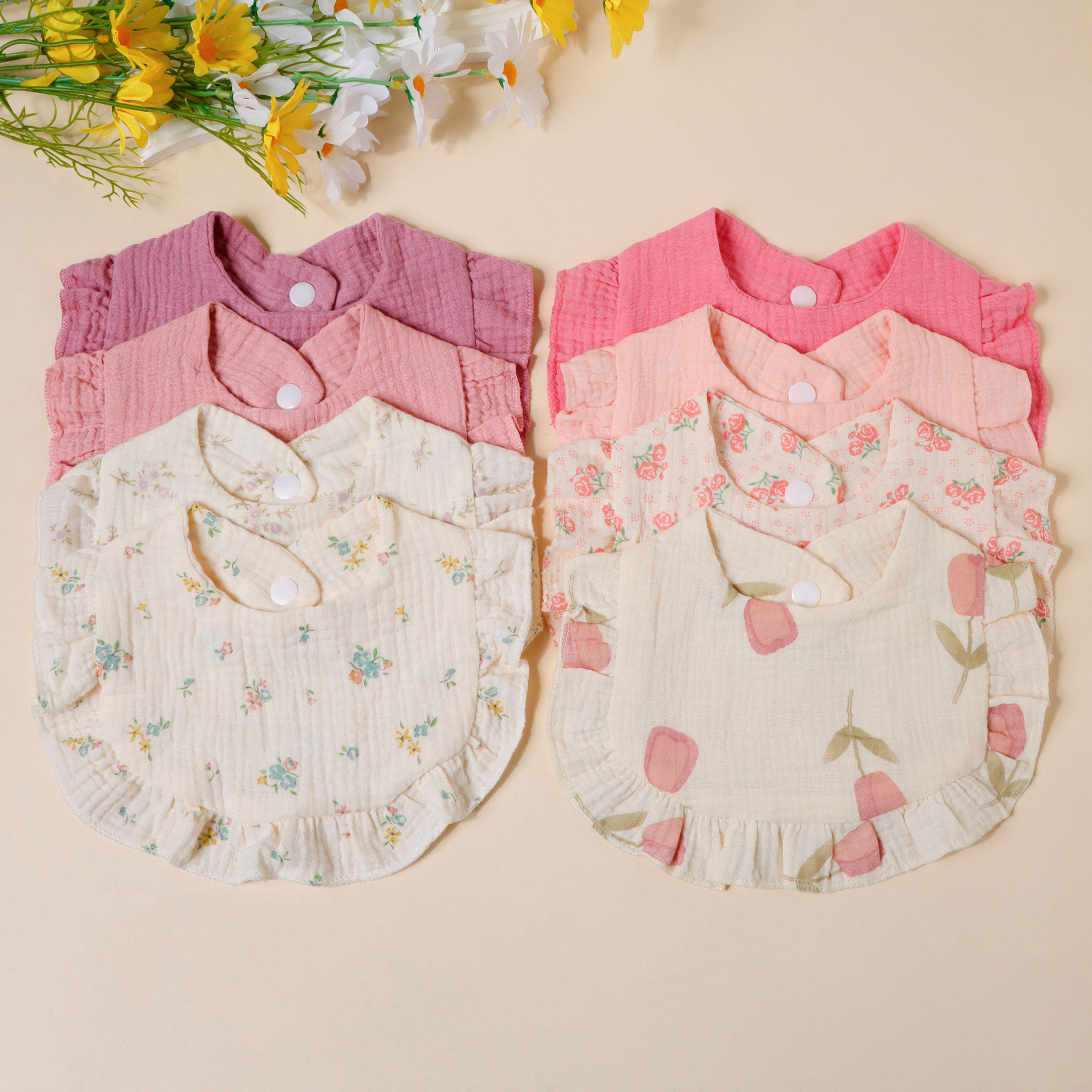 BlossomDrool™ Ruffle Bib Set