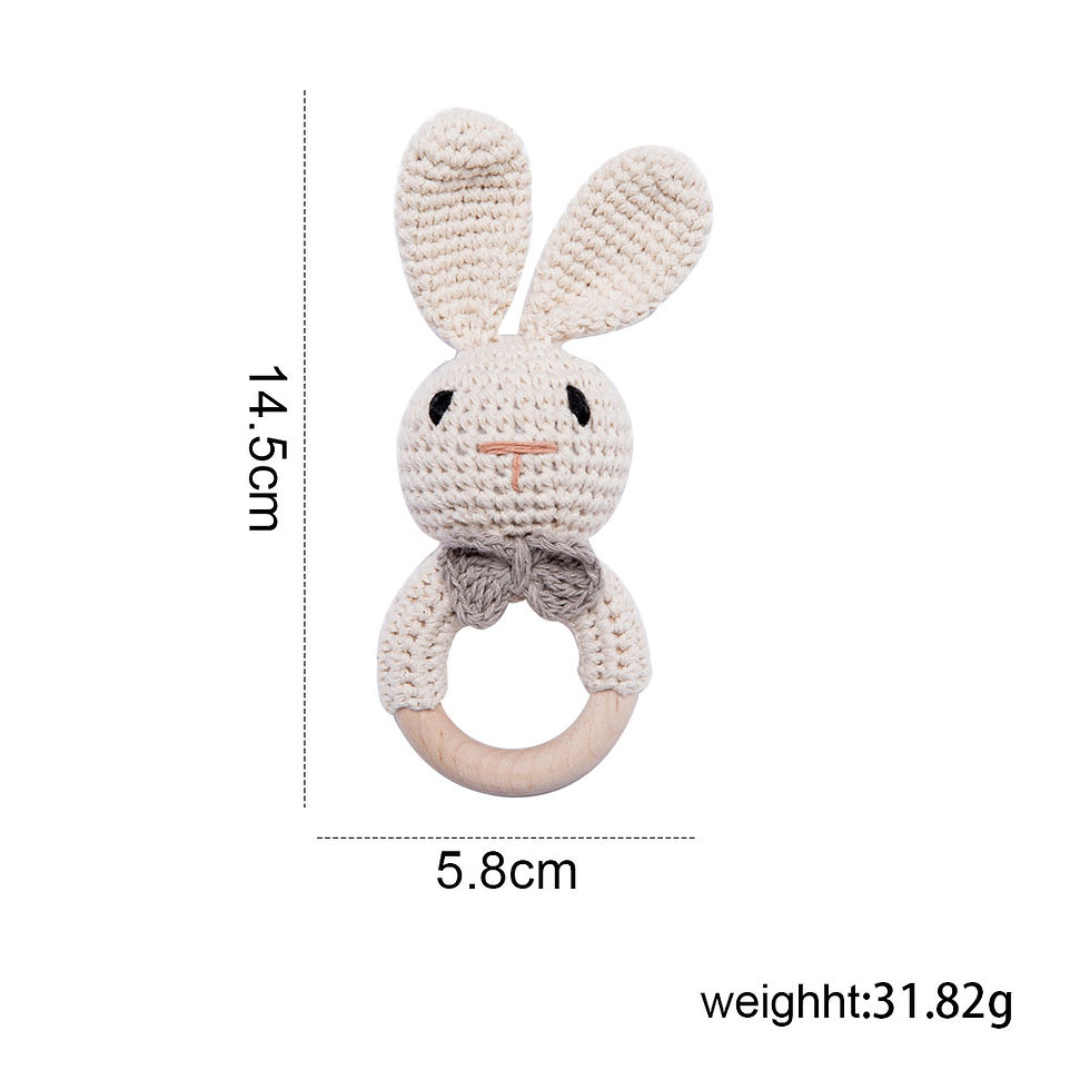 Thumbnail: BunnyRing™ Crochet Rattle Natural