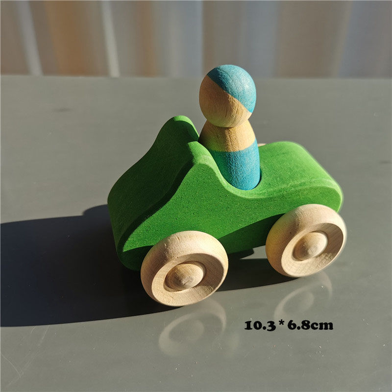Thumbnail: Wood Montessori Toys Rainbow Stacking Bridge Cars Matryoshka Dolls Forest Trees 