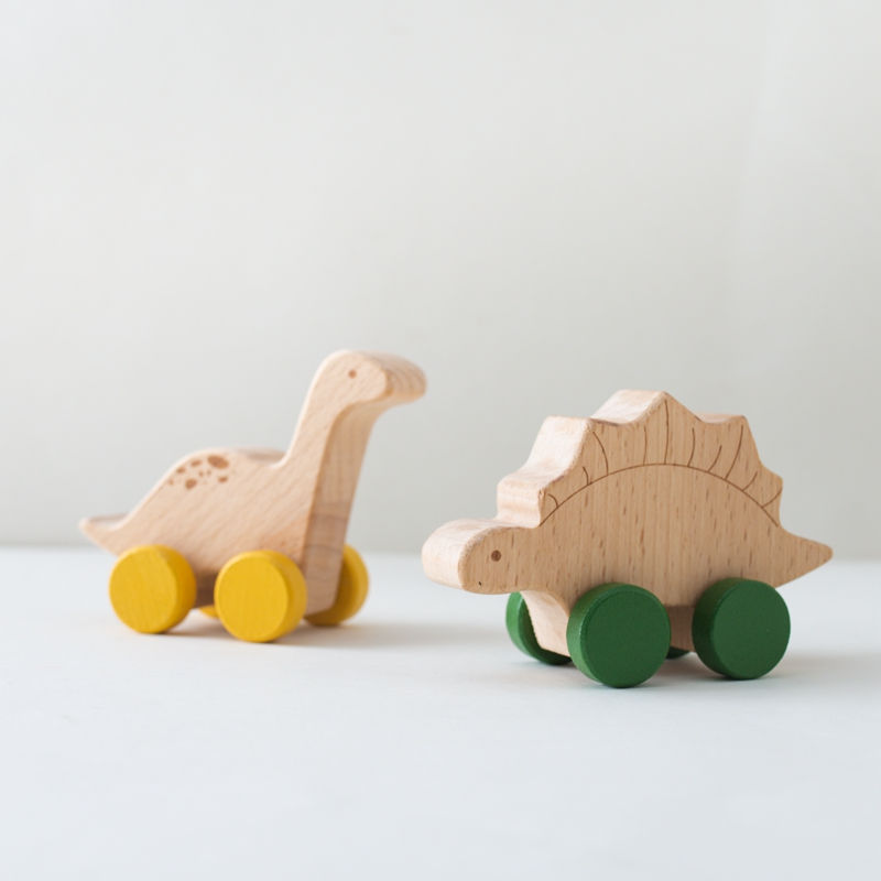 Thumbnail: Wooden Montessori Toys Animal Block Dragging Stars Moon Surround Train  Hand Coo